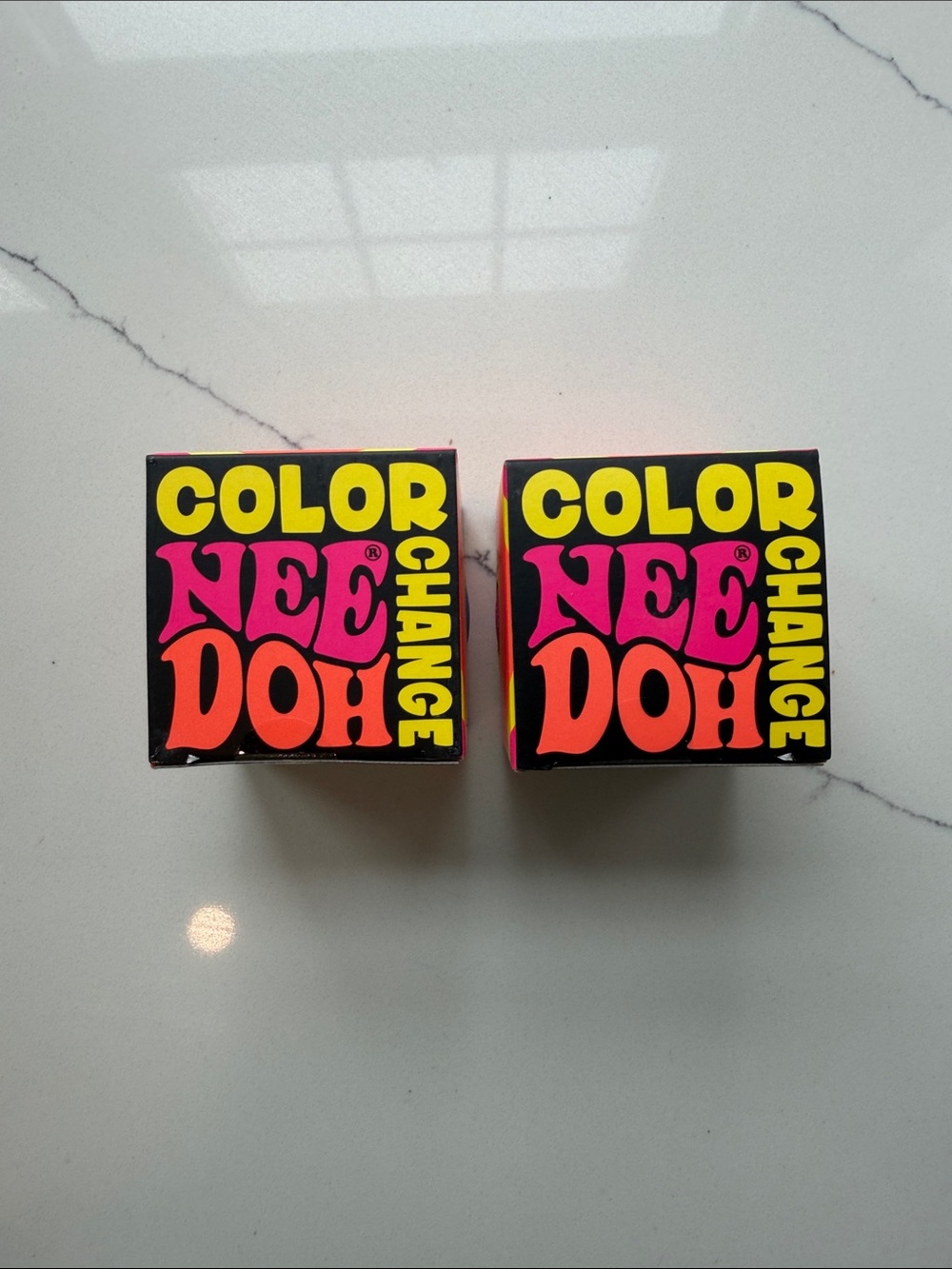 NeeDoh Color Change Sensory Toy - Neon Pink & Orange
